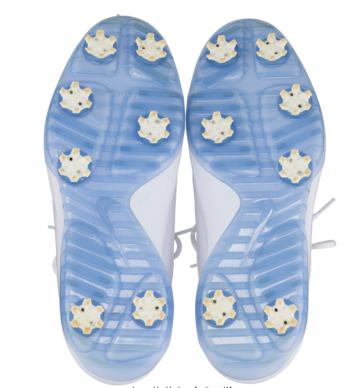 Michael Jordan Golf Worn Air Jordan 11 Golf Shoes All White Promo Sample Size 13 Heritage LOA