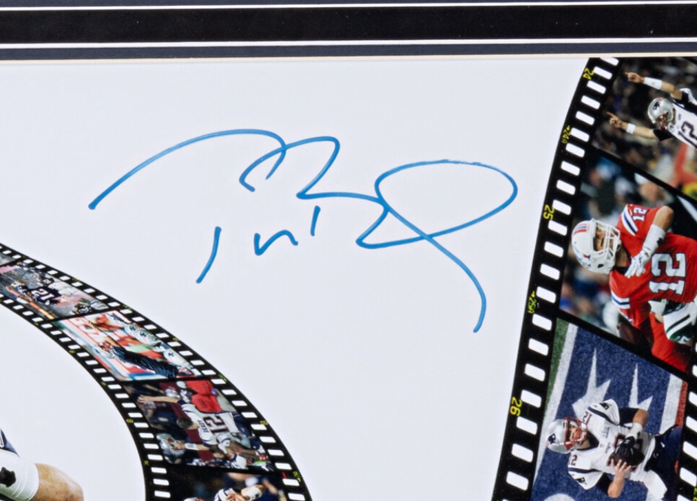 Tom Brady Signed Oversized Photo Display LE 15/100 Framed 31x35 PSA DNA LOA Beckett LOA
