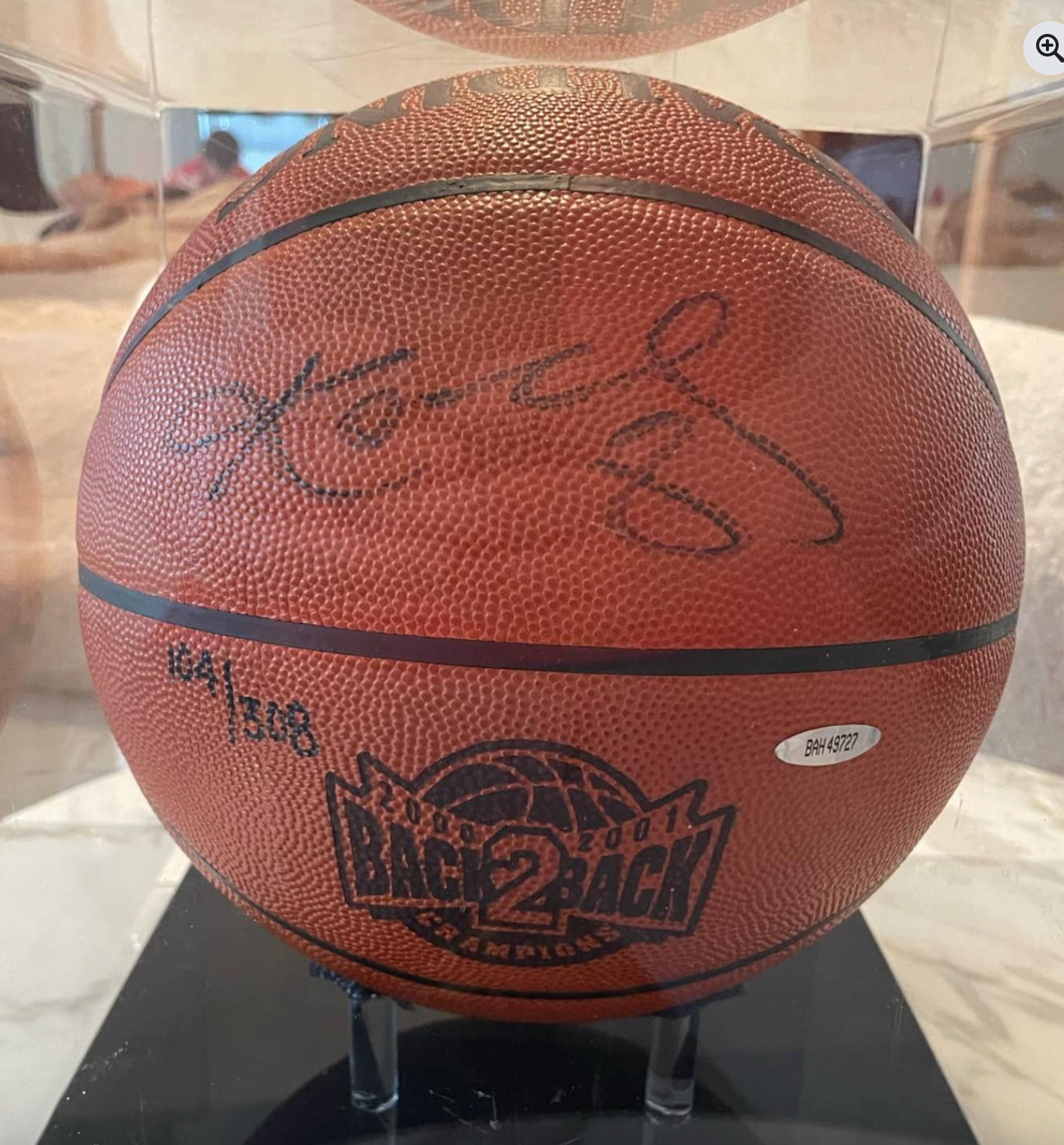 Kobe Bryant Signed “Back to Back Champions” Basketball Limited Edition 104/308 Upper Deck Authenticated