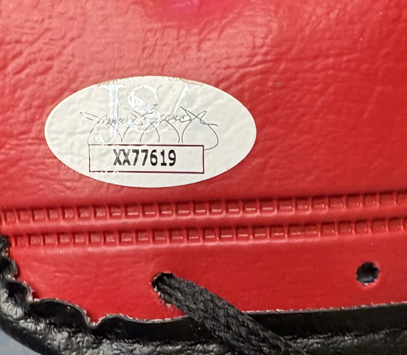 Muhammad Ali Signed Red Everlast Boxing Glove (JSA)