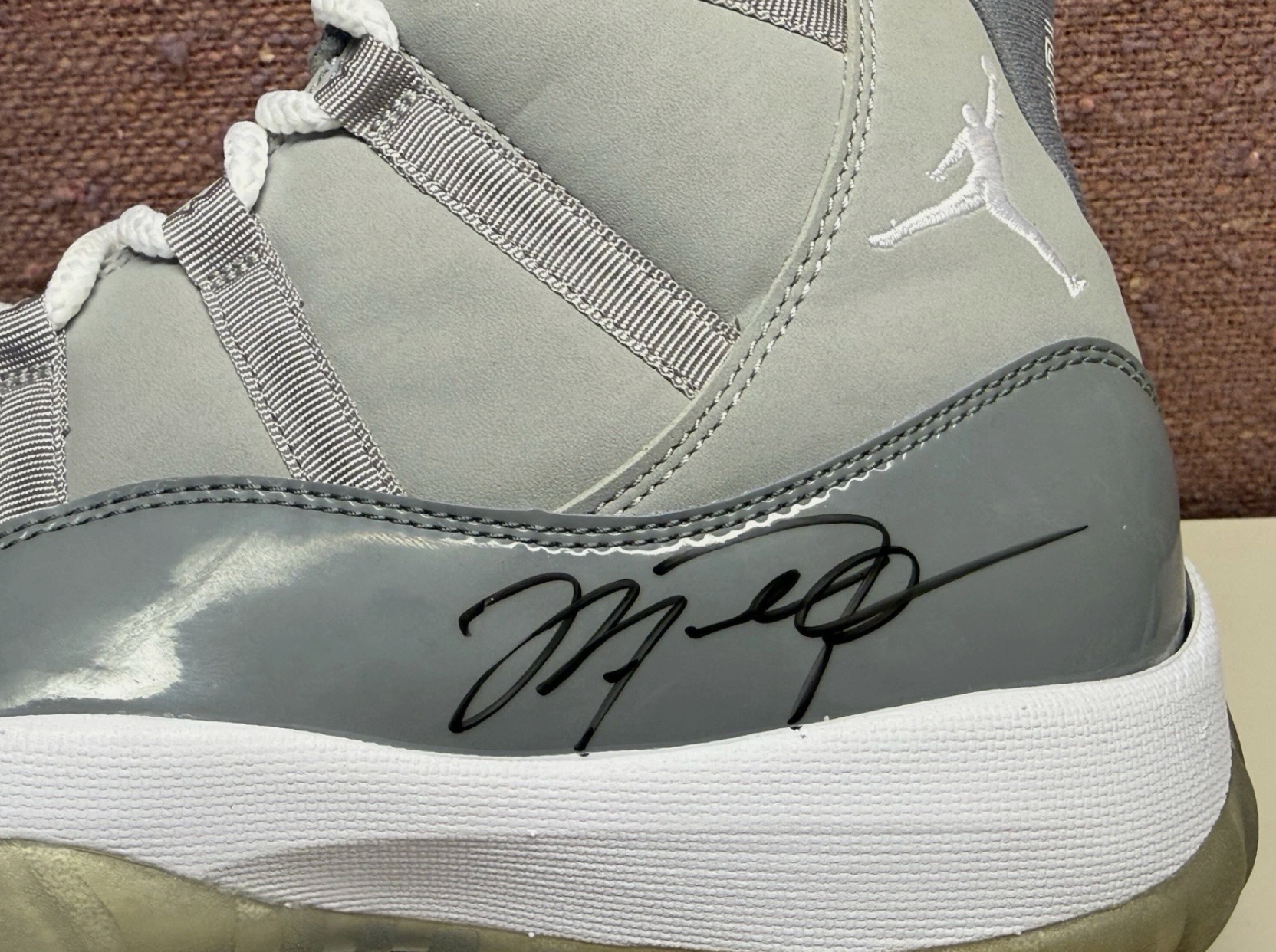 Michael Jordan Signed Air Jordan XI “Cool Grey” Shoes Beckett LOA