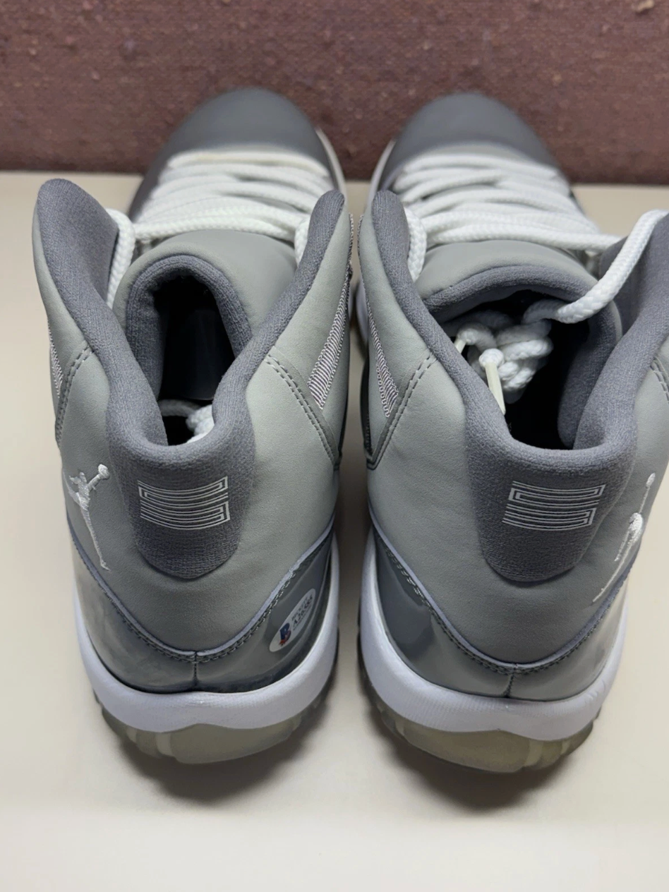 Michael Jordan Signed Air Jordan XI “Cool Grey” Shoes Beckett LOA