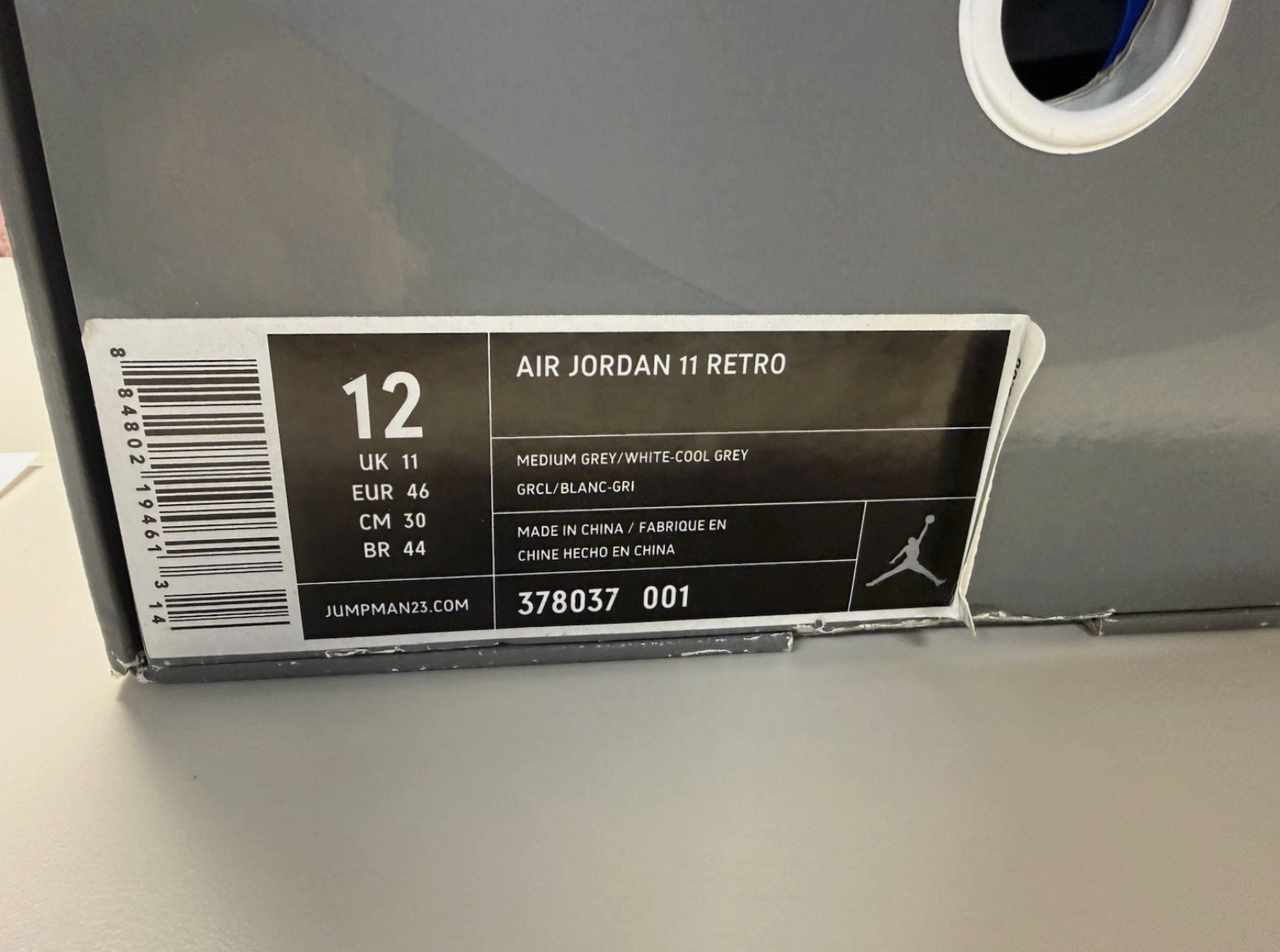 Michael Jordan Signed Air Jordan XI “Cool Grey” Shoes Beckett LOA