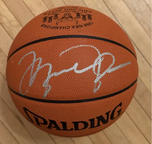 Michael Jordan Autographed Chicago Bulls 1998 6X NBA Champions Basketball GOAT LOA