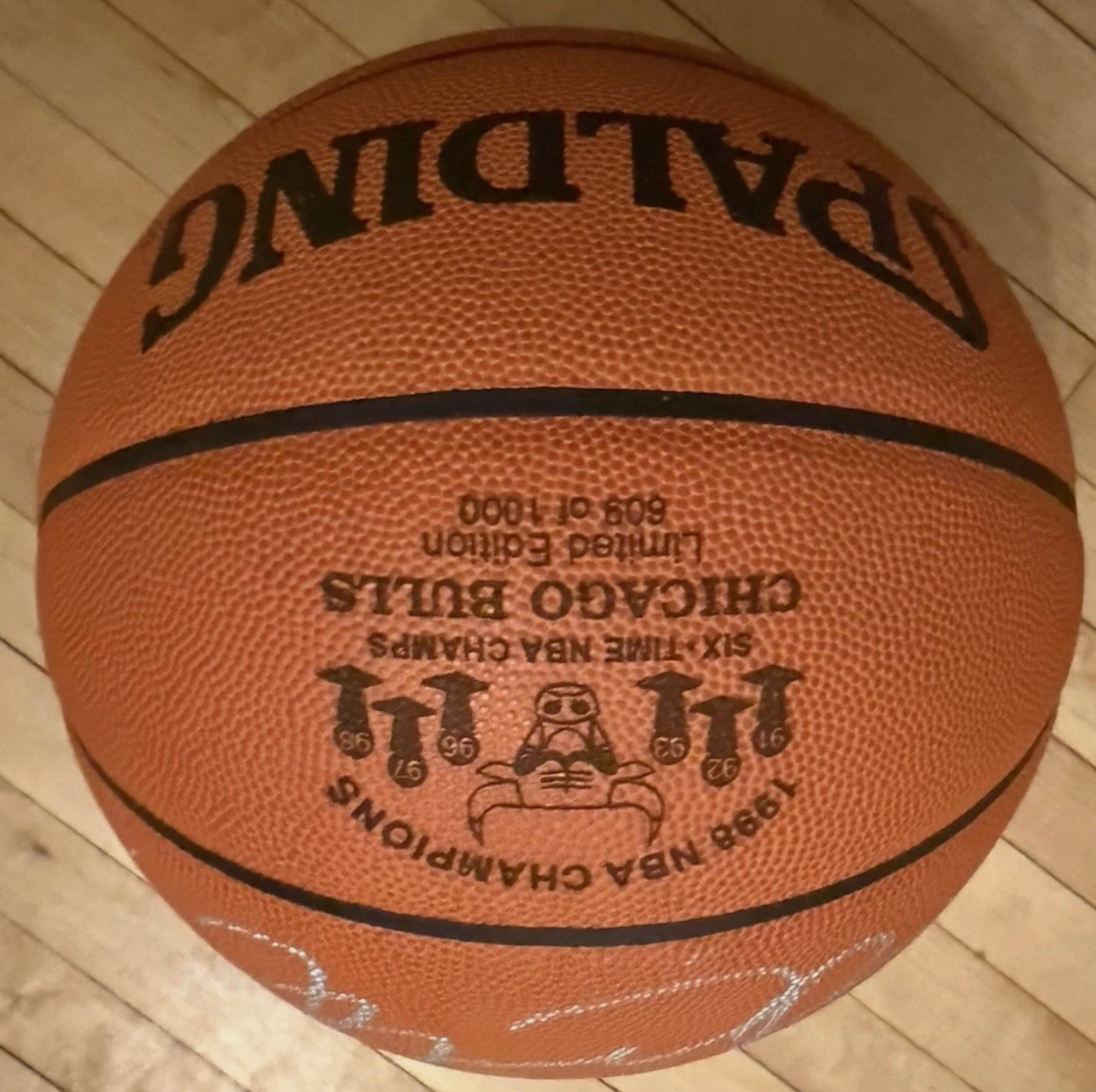 Michael Jordan Autographed Chicago Bulls 1998 6X NBA Champions Basketball GOAT LOA