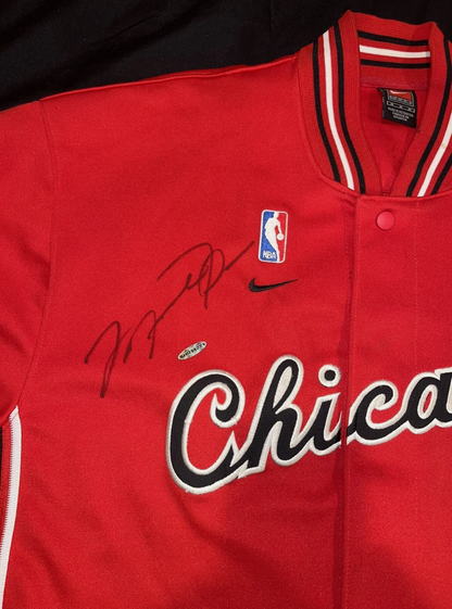 Michael Jordan Upper Deck Signed Chicago Warm Up Jersey With UDA COA
