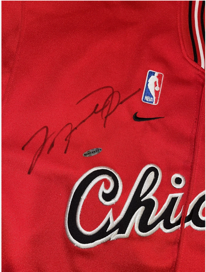 Michael Jordan Upper Deck Signed Chicago Warm Up Jersey With UDA COA