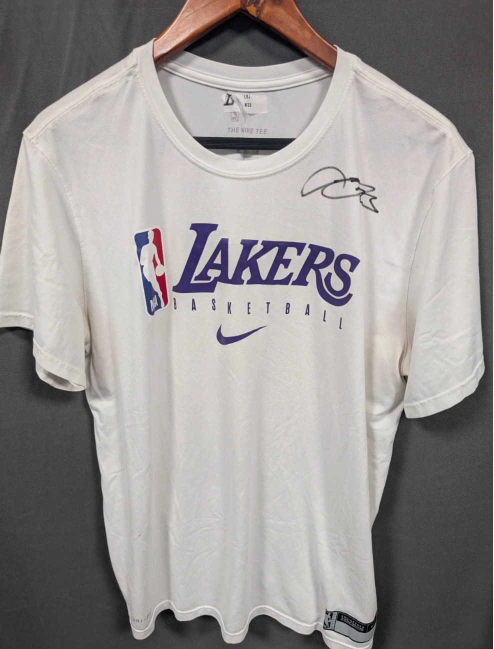 LeBron James Signed Los Angeles Lakers Practice Worn / Potentially Worn Shirt (Beckett And MEARS LOA )