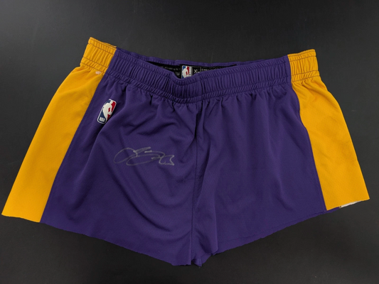 LeBron James Signed 2018 Los Angeles Lakers Shorts Attributed MEARS And Beckett BAS LOA