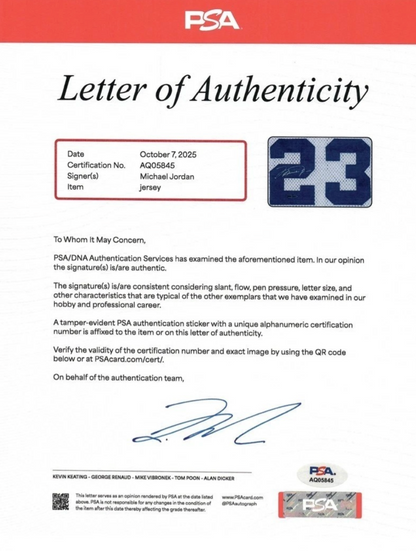 Michael Jordan Signed 1987-88 NBA All Star Jersey (Upper Deck/UDA & PSA/DNA)