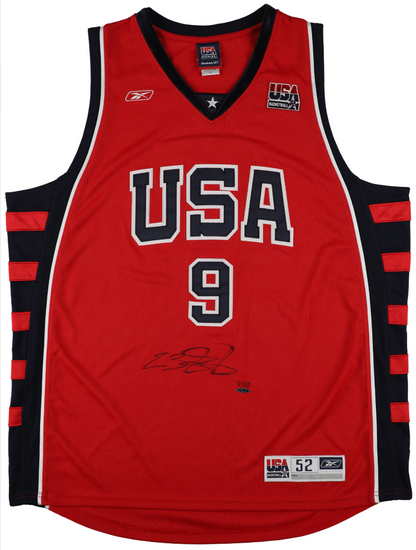 Lebron James Signed Team USA Olympic Basketball Jersey - JSA LOA