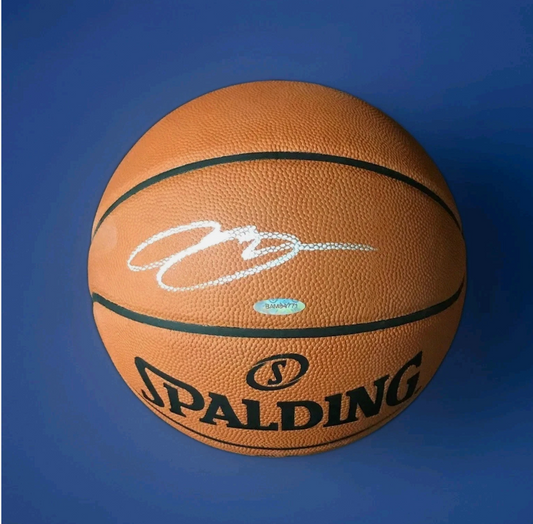 Lebron James Signed Official Spalding Basketball UDA SILVER SIG with Database match