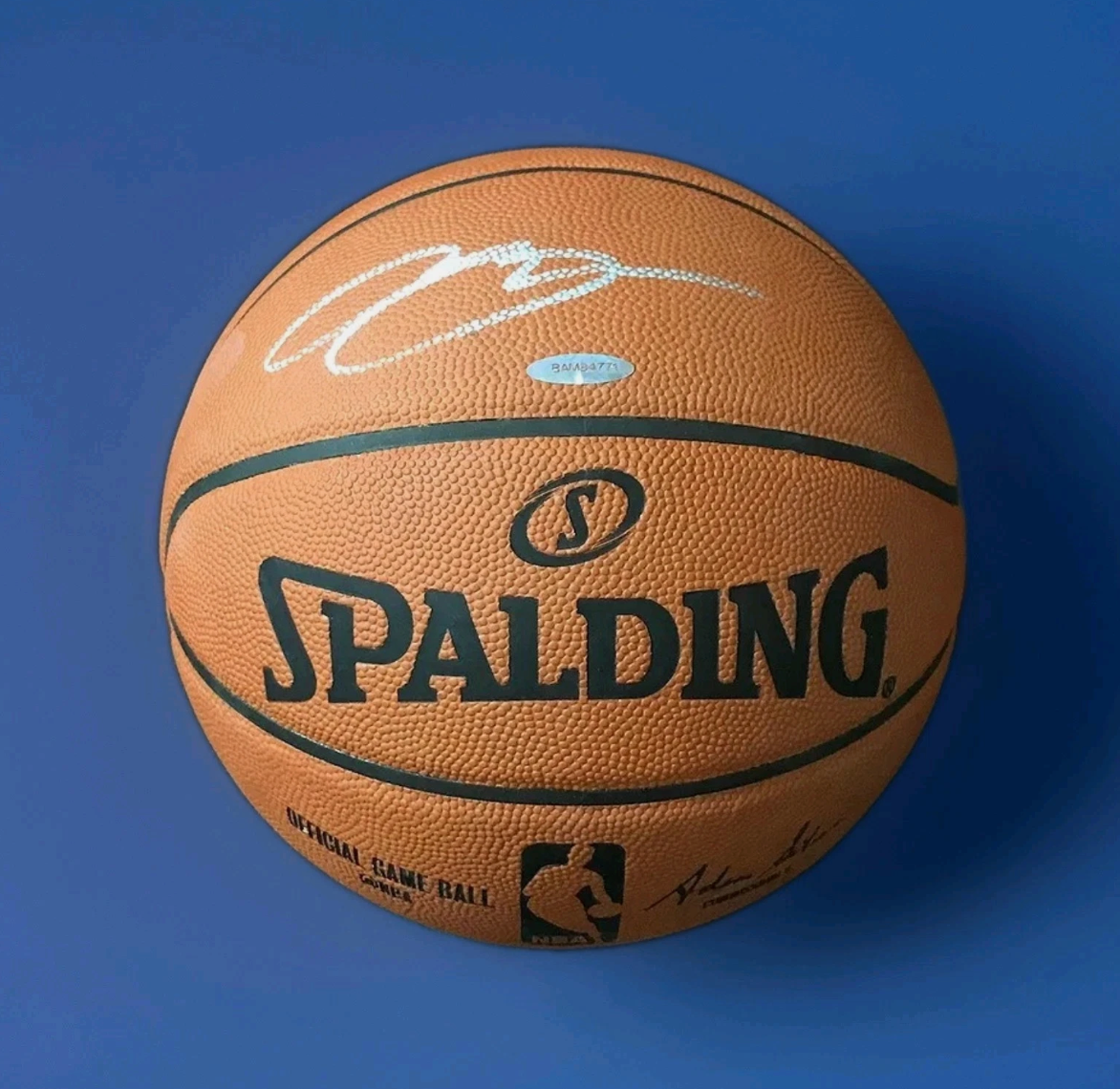 Lebron James Signed Official Spalding Basketball UDA SILVER SIG with Database match