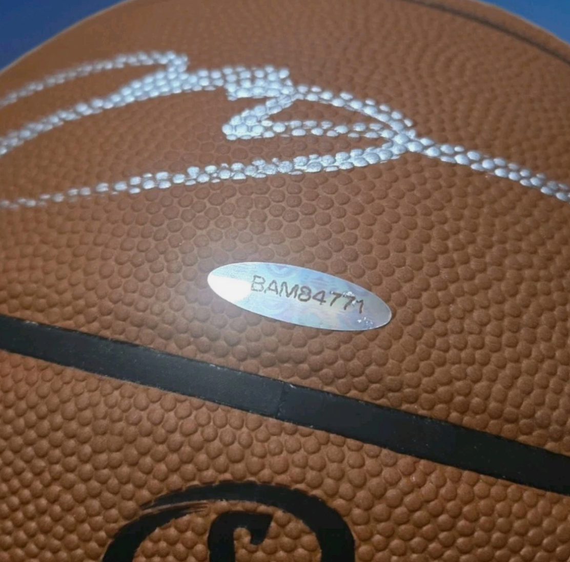 Lebron James Signed Official Spalding Basketball UDA SILVER SIG with Database match