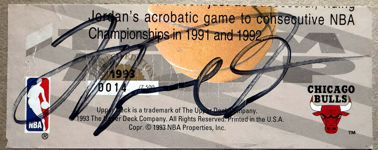 Michael Jordan Signed 5X2 Cut