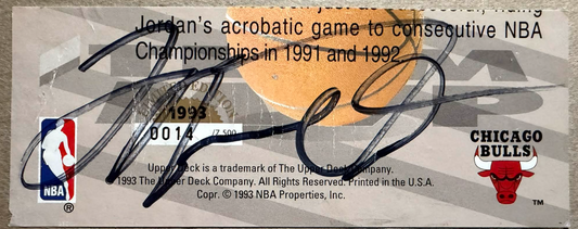 Michael Jordan Signed 5X2 Cut