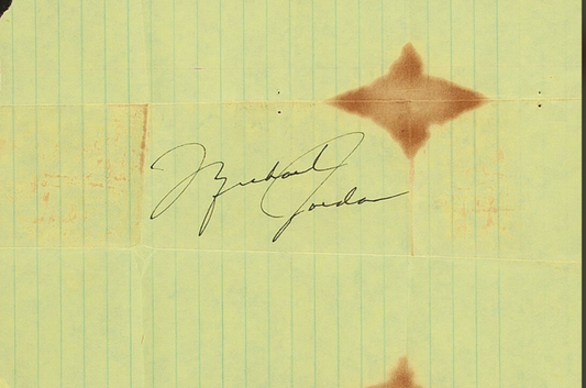 Michael Jordan Signed Stunning ULTRA vintage Cut