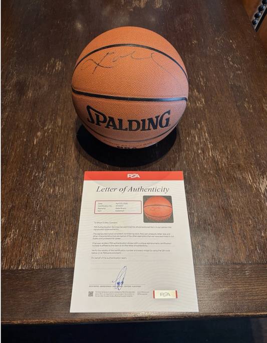 Kobe Bryant Signed Spalding Basketball PSA LOA