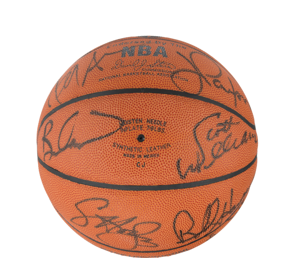 1991-92 Chicago Bulls Team Signed Basketbal Michael Jordan Signed PSA DNA LOA