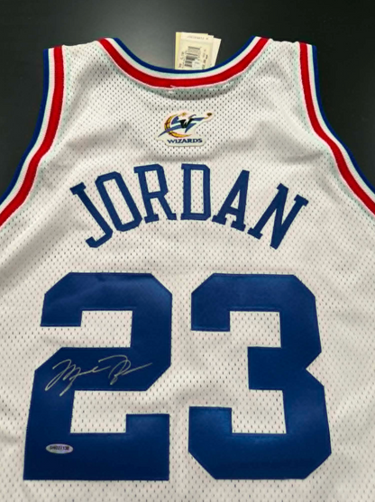 Michael Jordan Signed Authentic Wizard Jersey UDA with Card