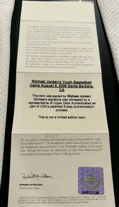 Michael Jordan Signed Authentic Wizard Jersey UDA with Card