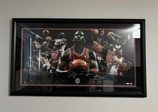Michael Jordan Signed Collage Inscribed 2009 HOF  UDA LE /123