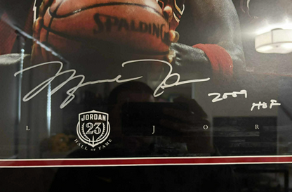 Michael Jordan Signed Collage Inscribed 2009 HOF  UDA LE /123