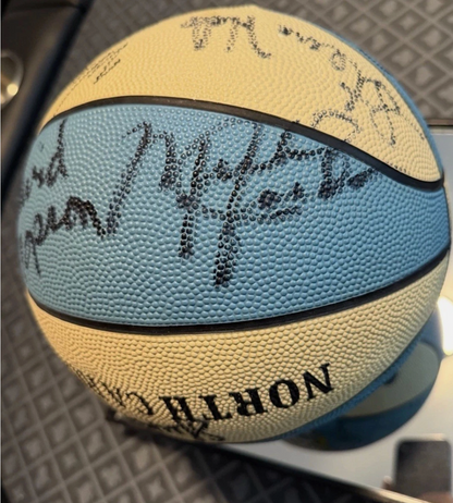 1983-84 North Carolina Team Signed Basketball Michael Jordan Signed Autographed Beckett LOA