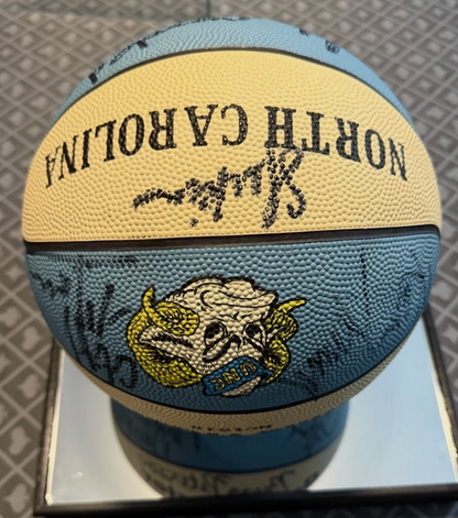 1983-84 North Carolina Team Signed Basketball Michael Jordan Signed Autographed Beckett LOA