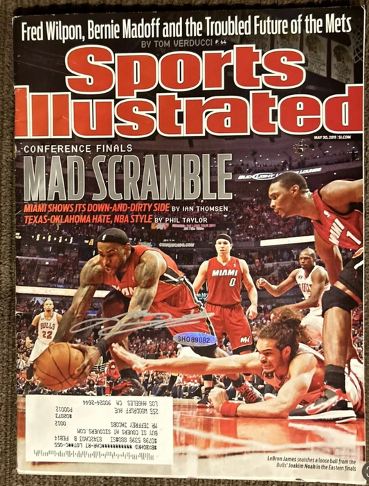 Lebron James Signed Sports Illustrated Magazine UDA