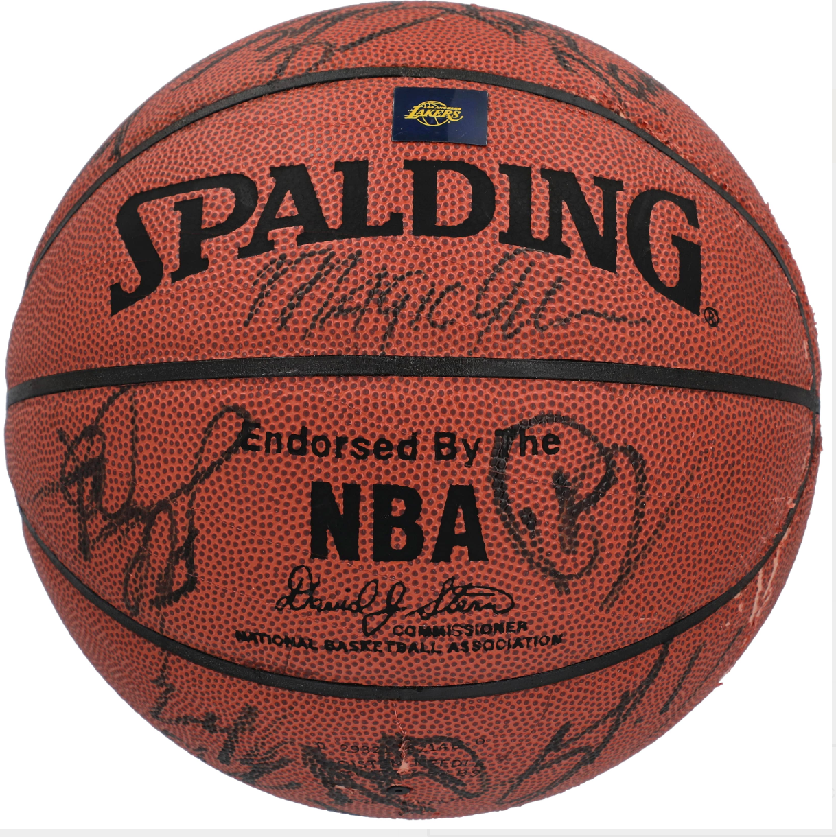 1997-98 Los Angeles Lakers Team-Signed (17 Signatures) Basketball - Featuring Kobe Bryant, Shaquille O'Neal, Derek Fisher - Beckett LOA