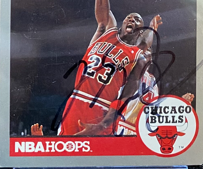 Michael Jordan Signed 1990–91 NBA Hoops #65 Card, CGC/JSA Authentic Autograph