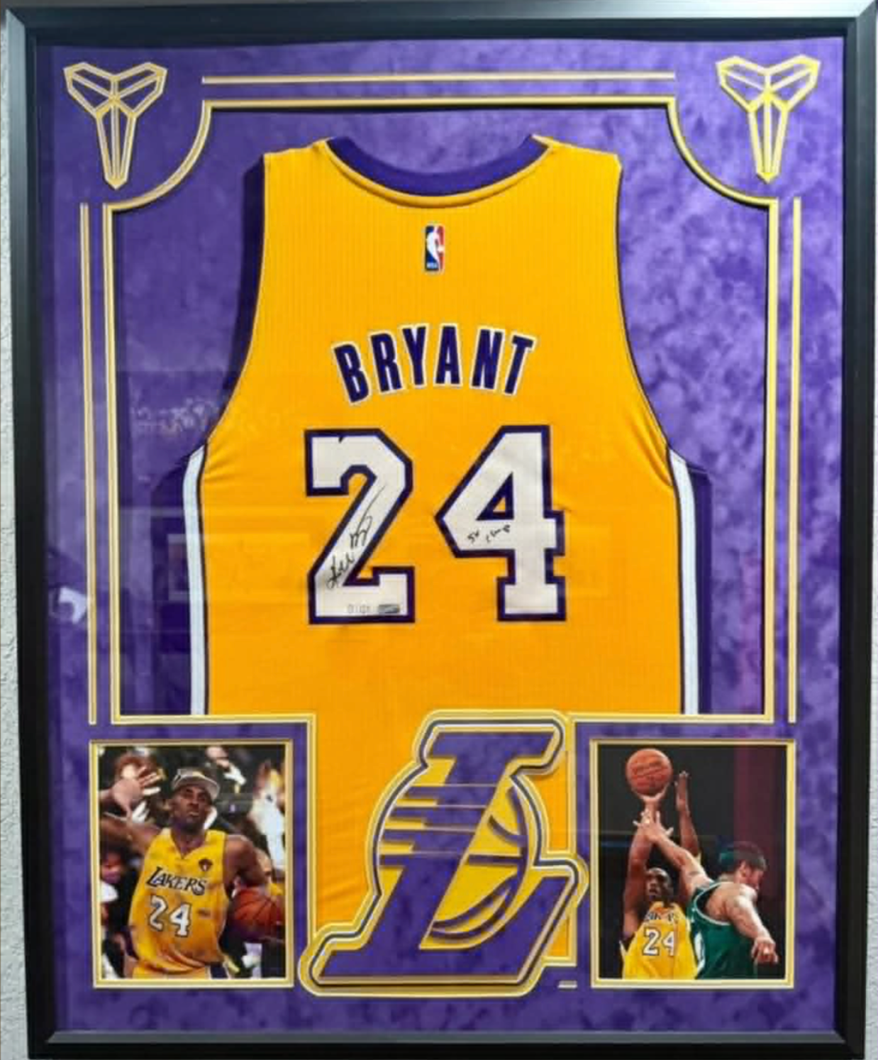 Michael Jordan Signed Jersey Framed Inscribed 5x Champ LE /124 Panini COA