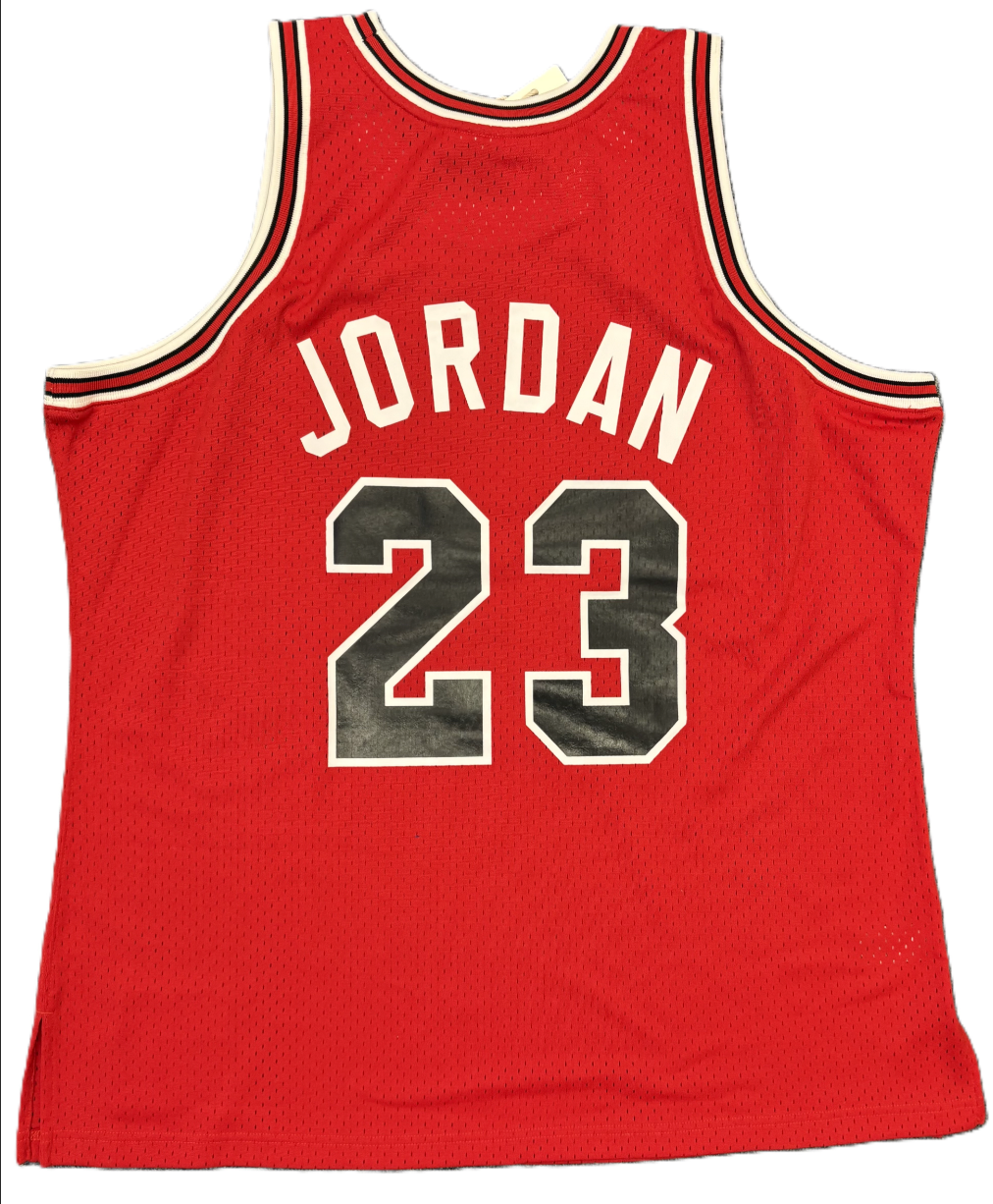 Michael Jordan Signed Mitchell & Ness 1984-85 Bulls Rookie Year Jersey w/ Large Autograph! (Upper Deck/UDA COA)