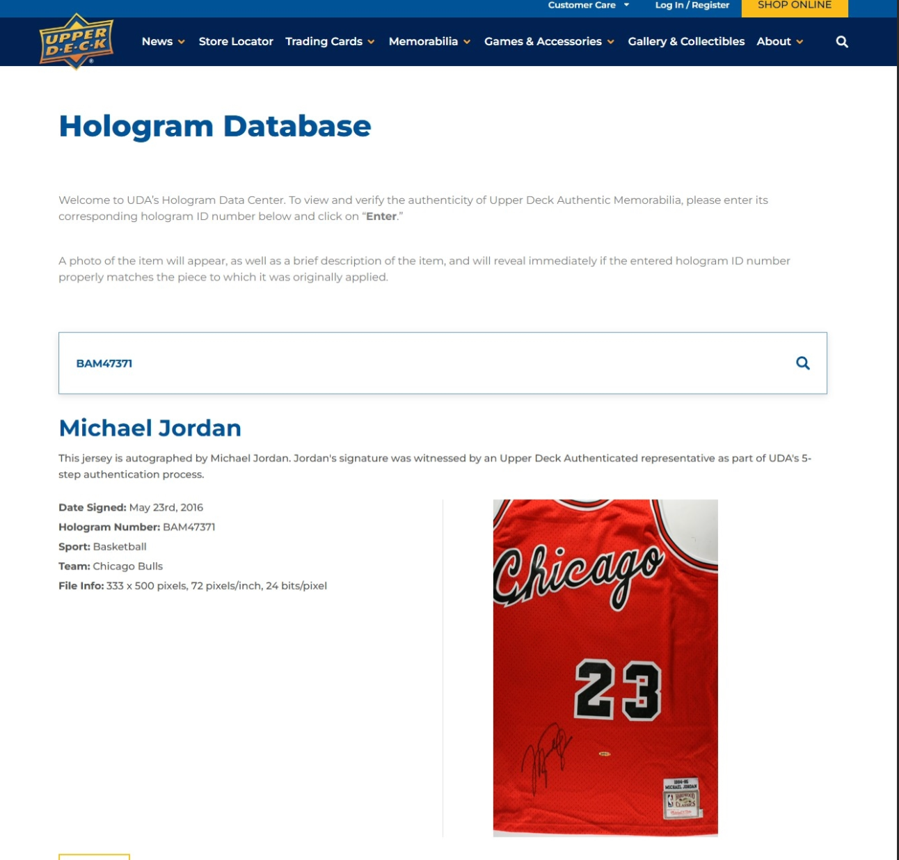 Michael Jordan Signed Mitchell & Ness 1984-85 Bulls Rookie Year Jersey w/ Large Autograph! (Upper Deck/UDA COA)