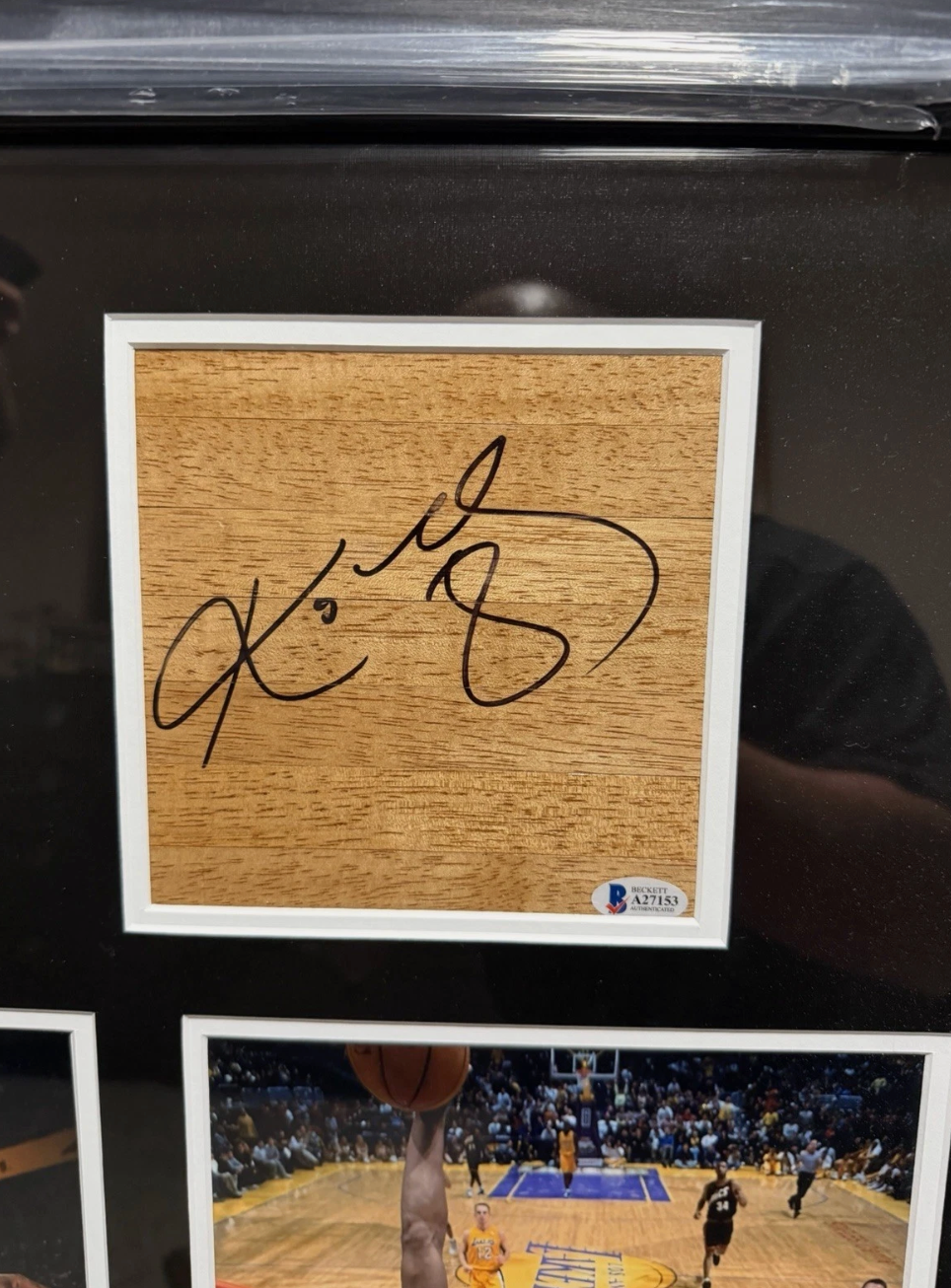 Michael Jordan Kobe Bryant LeBron James Signed Floorboards Framed UD & BAS