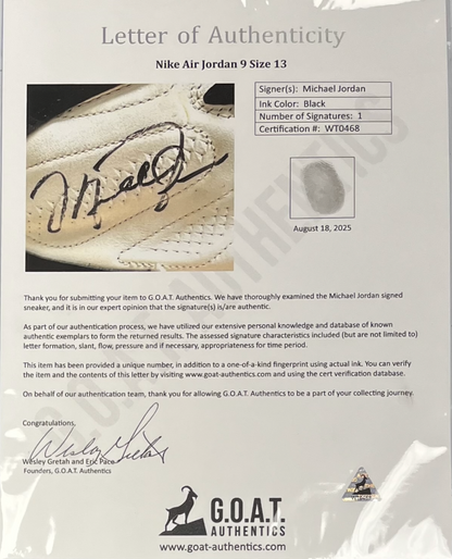 Michael Jordan Autographed Nike #23 Basketball Shoes w/ GOAT Authentics LOA