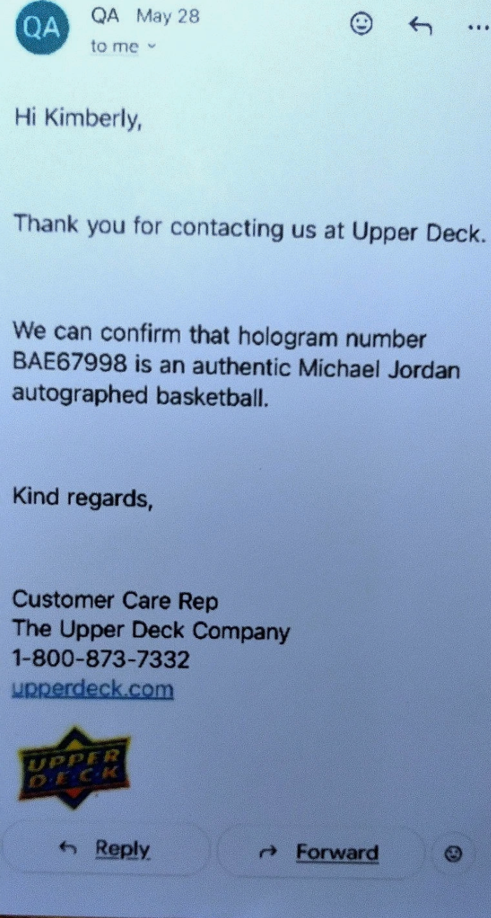 MICHAEL JORDAN Signed WILSON JET Basketball w/ UDA COA and UDA bag