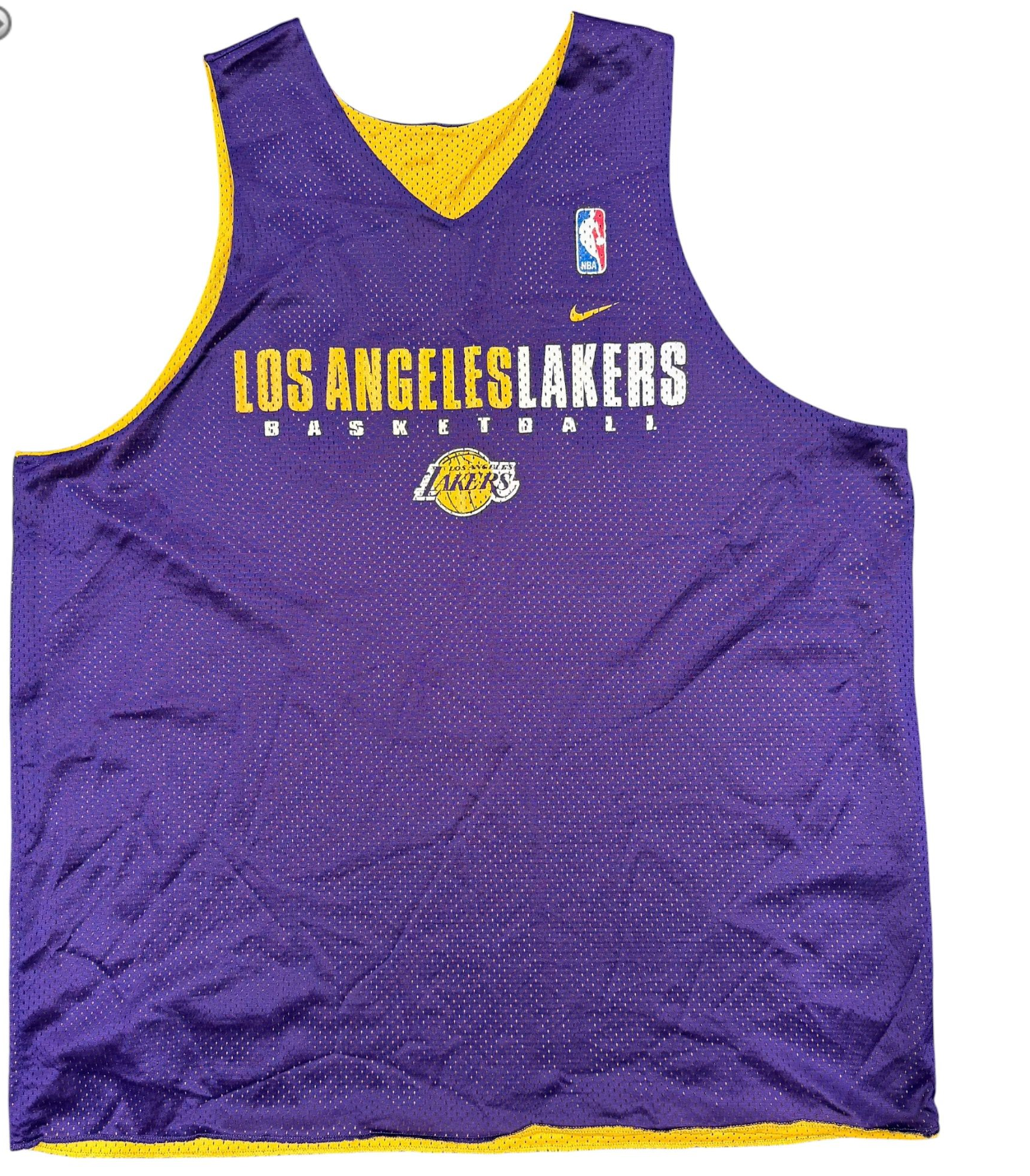 2000s Kobe Bryant LA Lakers Player-Worn Reversible Practice Jersey