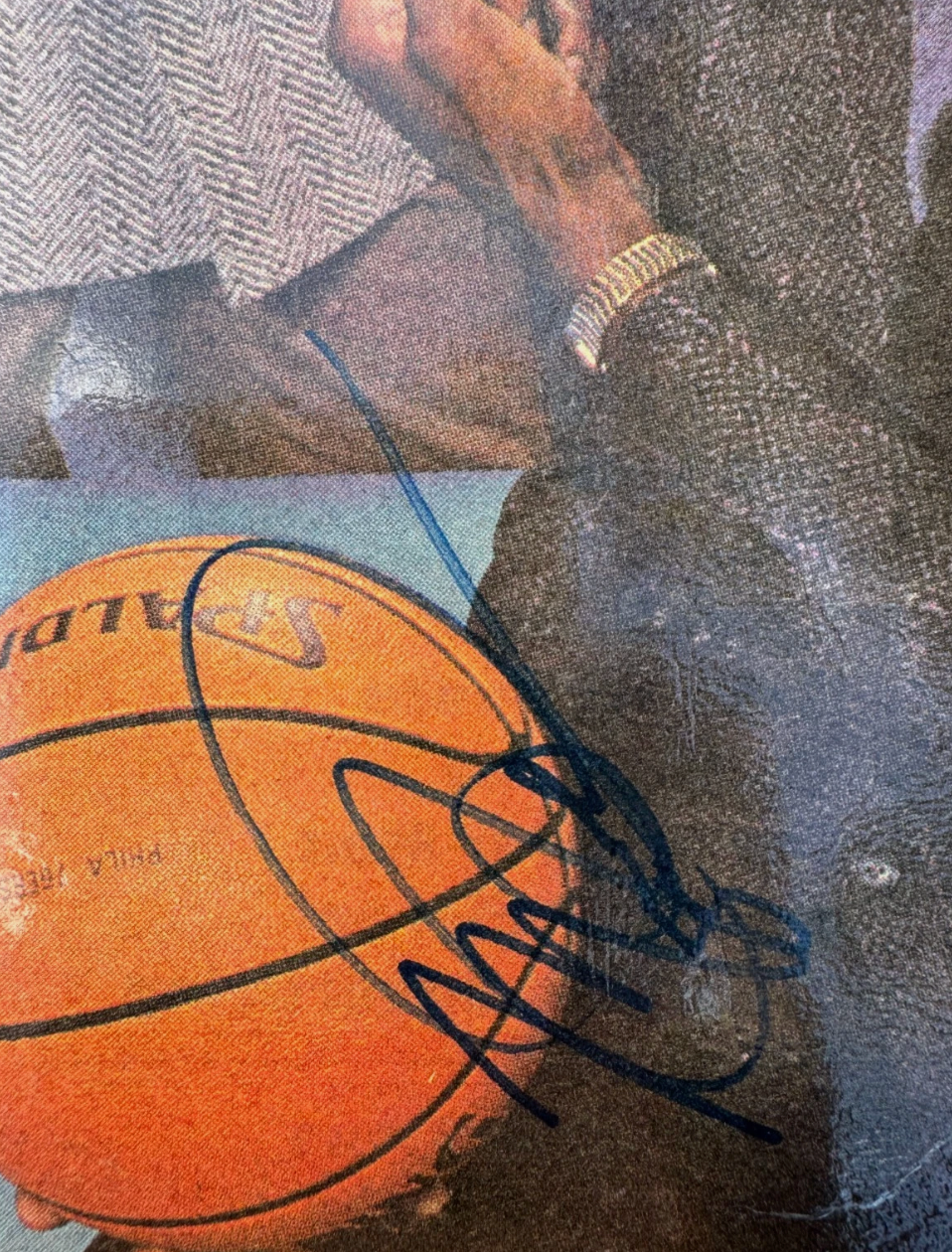 Michael Jordan auto and Dr. J autograph JSA certified Sporting News cover