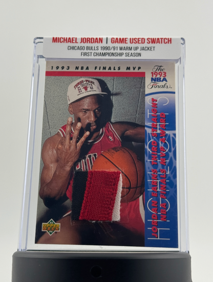 Michael Jordan 1990-91 Chicago Bulls Championship Game Worn Jacket Swatch Mystery Box
