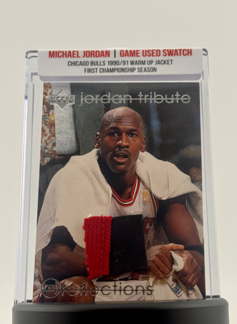 Michael Jordan 1990-91 Chicago Bulls Championship Game Worn Jacket Swatch Mystery Box