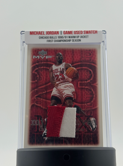 Michael Jordan 1990-91 Chicago Bulls Championship Game Worn Jacket Swatch Mystery Box