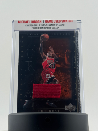 Michael Jordan 1990-91 Chicago Bulls Championship Game Worn Jacket Swatch Mystery Box