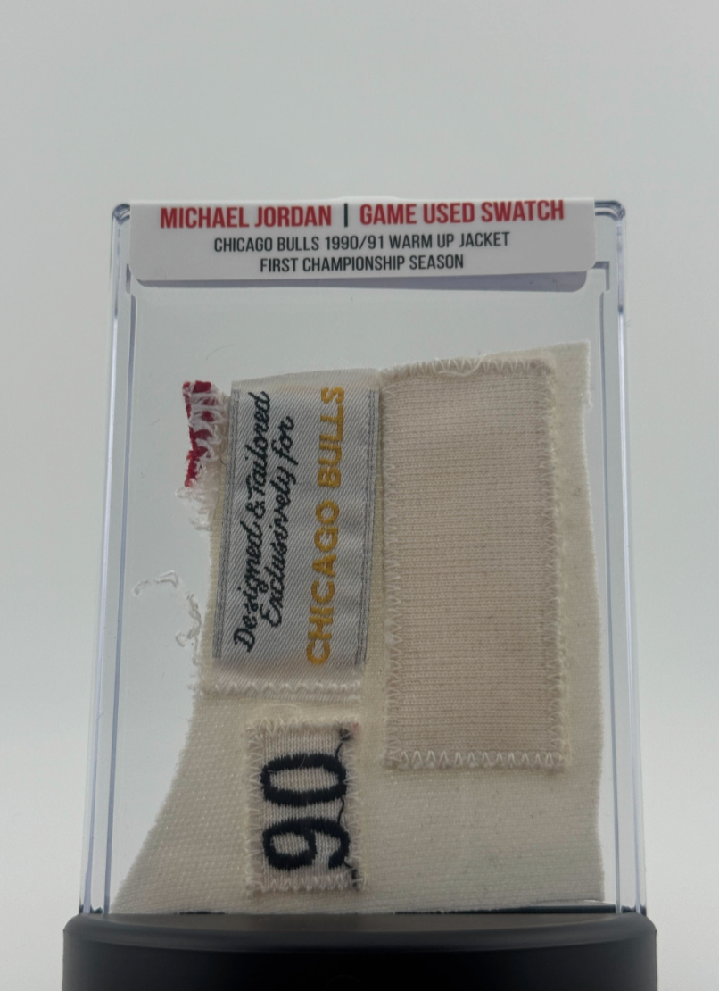 Michael Jordan 1990-91 Chicago Bulls Championship Game Worn Jacket Swatch Mystery Box