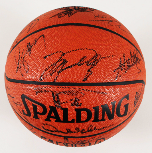 2002 NBA All Star Team-Signed Basketball Jordan, Kobe, Duncan COA JSA Full Letter