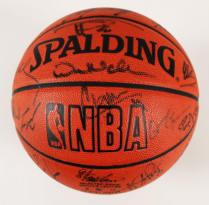 2002 NBA All Star Team-Signed Basketball Jordan, Kobe, Duncan COA JSA Full Letter