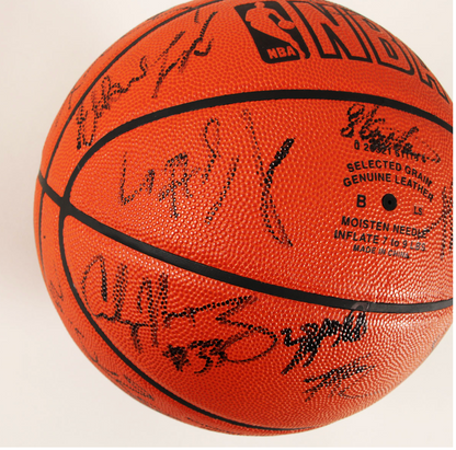 2002 NBA All Star Team-Signed Basketball Jordan, Kobe, Duncan COA JSA Full Letter