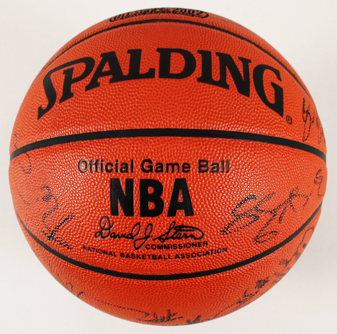 2002 NBA All Star Team-Signed Basketball Jordan, Kobe, Duncan COA JSA Full Letter