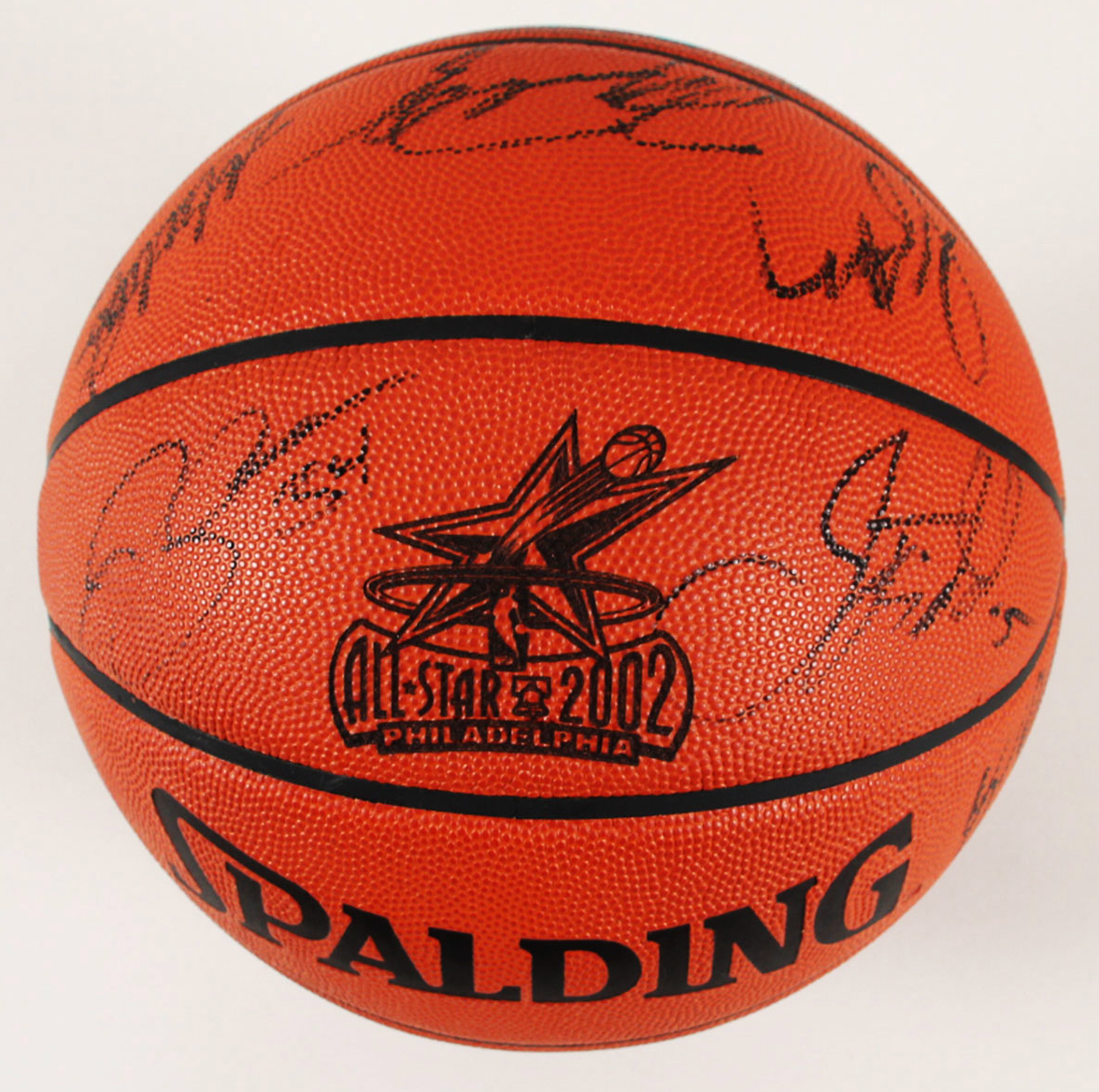2002 NBA All Star Team-Signed Basketball Jordan, Kobe, Duncan COA JSA Full Letter
